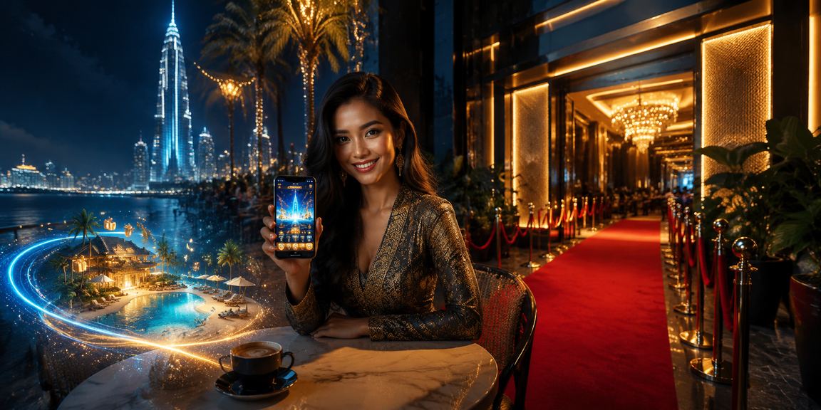 Pemain menggunakan telefon bimbit untuk menyemak bonus kasino di Kuala Lumpur